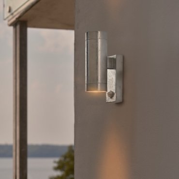 Nordlux Tin Maxi Sensor - buiten wandverlichting - Ø 7,6 x 24,3 cm - IP54 - gegalvaniseerd