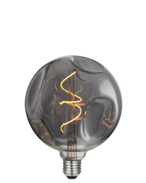 Daylight Italia Bumped LED lamp - Ø 14 x 18,5 cm - E27 - 5W dimbaar - 1800K - gerookt