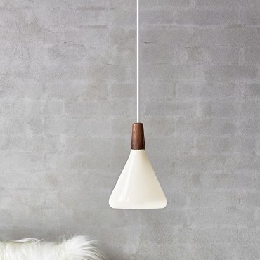 Design for the People Nori 18 - hanglamp - Ø 18 x 35,5 cm - wit glas