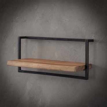Vico Edge - wandschap - 65 x 25 x 30 cm - acaciahout