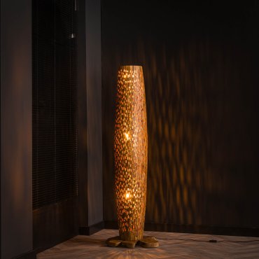 Vico M Bars - vloerlamp - Ø 40 x 145 cm - lichtbruin