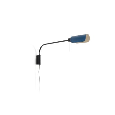 Faro Martinica XL - wandverlichting met schakelaar - 85.4 x 8 cm - zwart en blauw