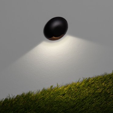 Nova Luce Eris - inbouw wandverlichting - Ø 6 x 5,4 cm - 1W LED incl. - IP67 - zandzwart