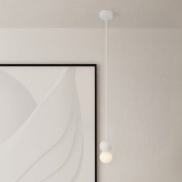 Nova Luce Zero - hanglamp - Ø 8 x 115 cm - zandwit