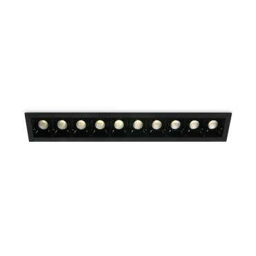 ONE Light Shop Square Boxes - inbouwspot - 281 x 45 mm, 272 x 36 mm inbouwmaat - 10 x 2W dimbare LED incl. - zwart