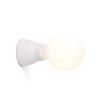 Faro Kera - plafond/wandverlichting - Ø 7,4 x 6,2 cm - glanzend wit