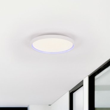 Nova Luce Chet - plafondlamp met afstandsbediening - Ø 39,3 x 6,5 cm - 30W dimbare LED incl. - zandwit