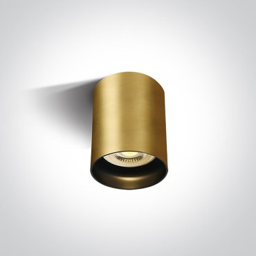 ONE Light GU10 Dark Light - opbouwspot 1L - Ø 6,8 x 9,5 cm - geborsteld messing
