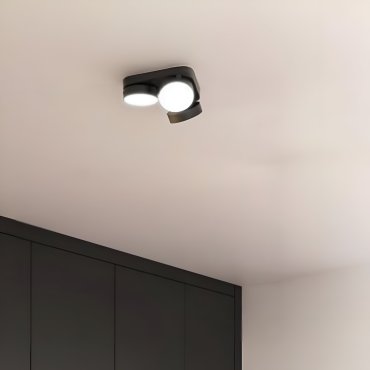 Lutec Stanos - opbouwspot 2L - slimme verlichting - Lutec Connect - 22 x 10 x 5,5 cm - 13,6W LED incl. - dimfunctie via app - 2700K-6500K - zwart