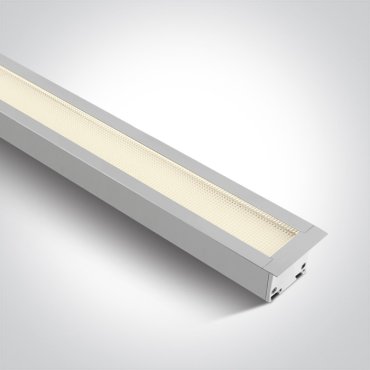 ONE Light UGR19 Recessed LED Linear Profiles - inbouw plafondverlichting - 121 x 5 x 5,5 cm - instelbare lichtsterkte 20W/30W/40W LED incl. - wit - instelbare lichtkleur