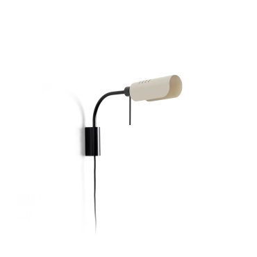 Faro Martinica S - wandverlichting met schakelaar - 47,2 x 8 cm - zwart en beige
