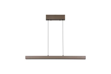Searchlight Linear LED - hanglamp - 95-150 x 18 x 150 cm - 39W dimbare LED incl. - instelbare lichtkleur - koffiebruin