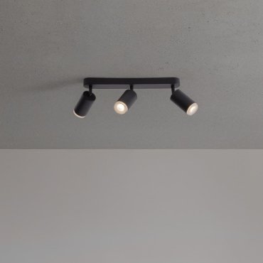 Nova Luce Mao - opbouwspot 3L - 5,5 x 16,5 x 38 cm - IP44 - zandzwart