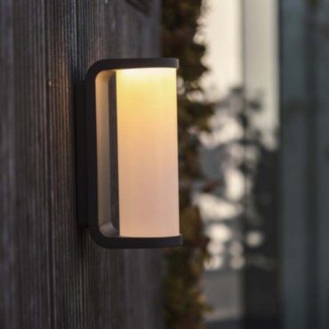 Lutec Adalyn - buiten wandlamp - 7 x 10 x 20 cm - 10W LED incl. - IP44 - donkergrijs