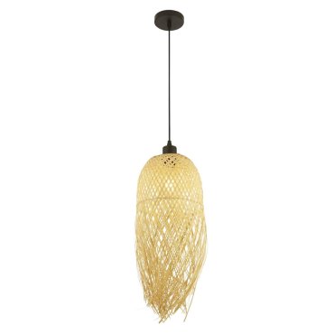 Searchlight Bali - hanglamp - Ø 20 x 180 cm - bruin