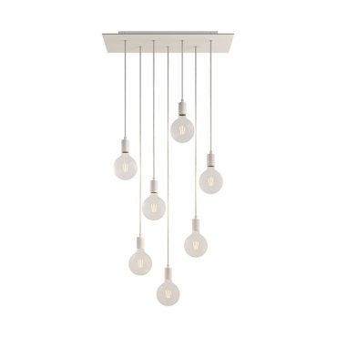 Creative Cables - hanglamp 7L - 67,5 x 130 cm - wit