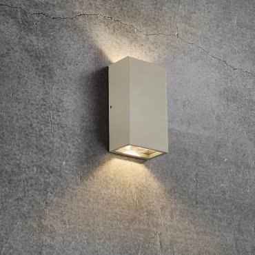 Nordlux Rold Hoek - buiten wandverlichting - 9 x 16 x 5,5 cm - 2 x 5W LED incl. - IP54 - taupe