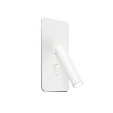 Faro Suau - inbouw wandverlichting met schakelaar - 9,5 x 17 cm - 3W LED incl. - mat wit