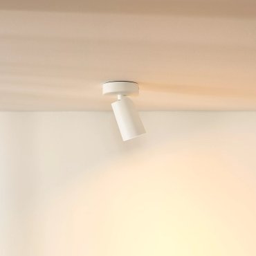 Lucide Xyrus - opbouwspot - 9 x 12,5 x 9 cm - 5W dimbare LED incl. - dim to warm - wit