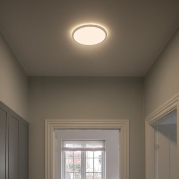 Nordlux Oja 29 - plafondverlichting - Ø 29,4 x 3,8 cm - 18W LED incl. (2700K) - IP54 - wit