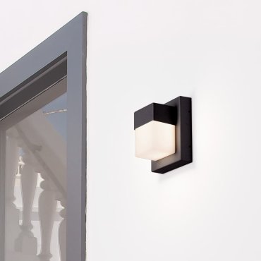 Nova Luce Leto - buiten wandverlichting - 14,5 x 17,5 x 10,2 cm - 10W LED incl. - IP65 - zandzwart