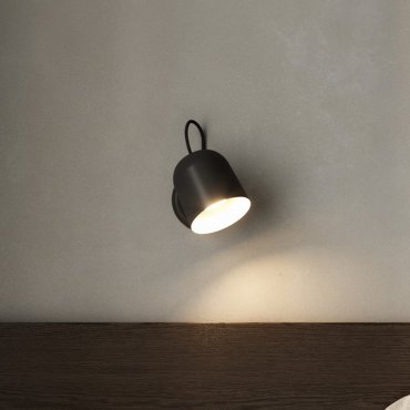 Design for the People Angle GU10 - wandverlichting met schakelaar en USB-poort- 11 x 17 x 19,1 cm - zwart