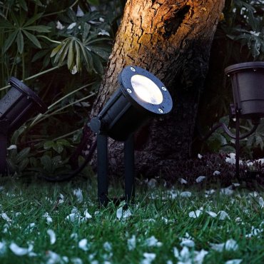 Nordlux Spotlight - tuinspot op piek met stekker - Ø 10 x 38 cm - IP54 - zwart