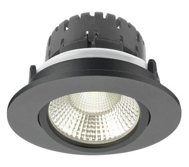 Artdelight Austin - inbouwspot - Ø 85 mm, Ø 68 mm inbouwmaat - 6W dimbare LED incl. - zwart