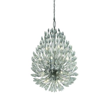Searchlight Peacock - hanglamp - Ø 51 x 286 cm - chroom