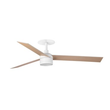 Faro Rudder Tek 3 L - plafondventilator met licht en inbouwrozet - Ø 132 cm - mat wit - 2700K