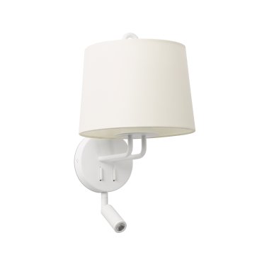 Faro Montreal - wandverlichting met schakelaar - 21,5 x 19 x 39 cm - 3W LED incl. - mat wit