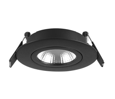 Artdelight Dublin - inbouwspot - Ø 83 mm, Ø 68 mm inbouwmaat - 6W dimbare LED incl. - zwart