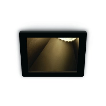 ONE Light  Asymmetric Chill Out - inbouwspot - 84 x 84 mm, 76 x 76 mm inbouwmaat - zwart