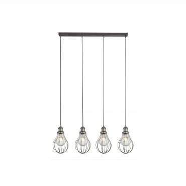 Searchlight Balloon Cage - hanglamp - 81 x 15 x 120 cm - zilver