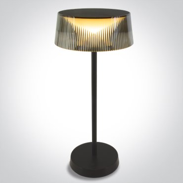 ONE Light Portable Table Lights - oplaadbare tafellamp - Ø 15,4 x 37 cm - 2W dimbare LED incl. - IP44 - zwart