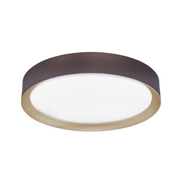 Nova Luce Luton - plafondverlichting - Ø 55 x 8,5 cm - 47W LED incl. - koffie bruin en mat wit