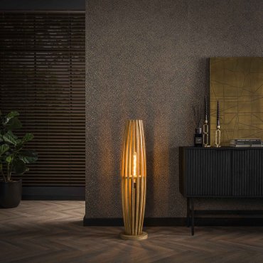 Vico Orbit - vloerlamp - Ø 22 x 105 cm - bruin