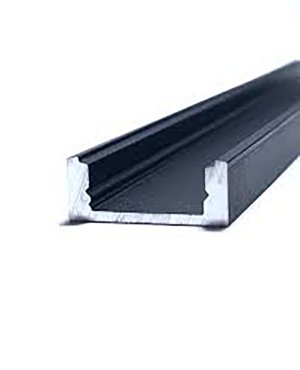 LED profiel - 1,7 x 0,7 cm - zwart