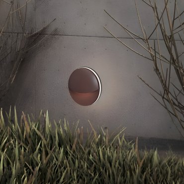 Nova Luce Pan - buiten wandverlichting - Ø 15 x 7 cm - 9W LED incl. - IP54 - corten
