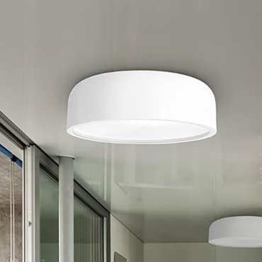 Nova Luce Perleto - plafondverlichting - Ø 48 x 15 cm - wit