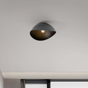 Nova Luce Opsi - plafondlamp - Ø 50 x 24 cm - zandzwart
