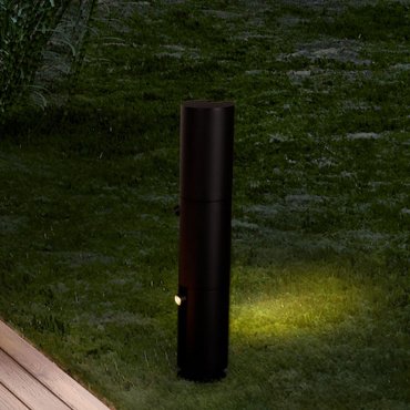 Nova Luce Taglio - tuinpaal - Ø 12 x 65 cm - 8W LED incl. - IP65 - zandzwart