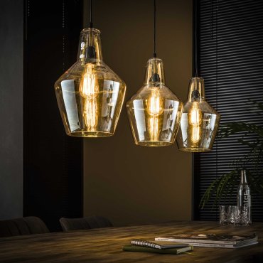 Vico Amber - hanglamp - 112 x 25 x 150 cm - amber