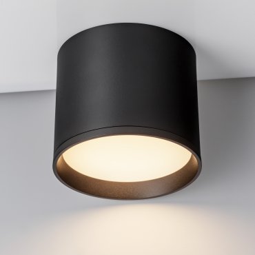 Nova Luce Ziaza - plafondlamp - Ø 10 x 8,6 cm - 10W LED incl. - zandzwart