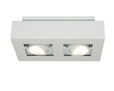Artdelight Bosco - opbouwspot 2L - 25 x 14 x 8,6 cm - wit