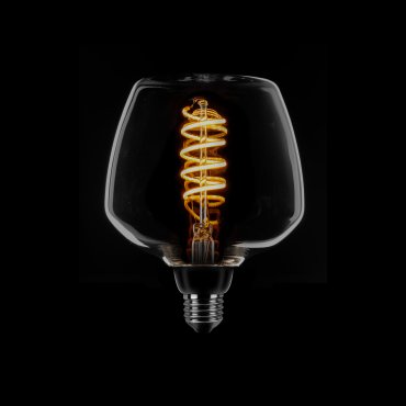 ETH LED Spiral Deco - E27 - dimtone - 8W - 2700K tot 2200K – gerookt