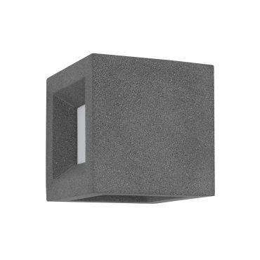 Nova Luce Castro - buiten wandverlichting - 16 x 16 x 16 cm - IP65 - grijs
