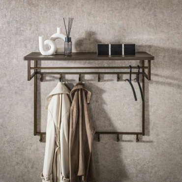 Vico Ferro - kapstok met wandschap - 100 x 33 x 80 cm - antiek brons