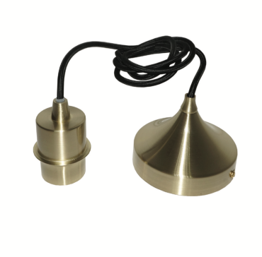 Artdelight Iron - hanglamp - Ø12 x 120 cm - goud