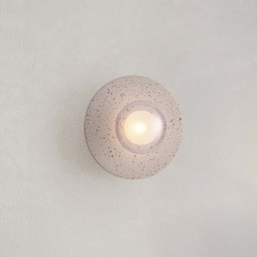 Nova Luce Vrahos - wandlamp - Ø 29,5 x 20 cm - beige terrazzo